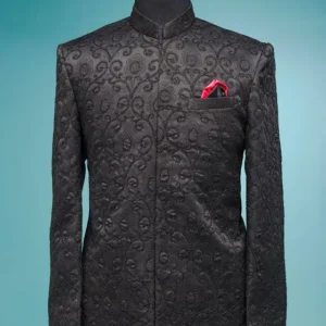 Elegant Black Jodhpuri Suit for Men – ₹25,000
